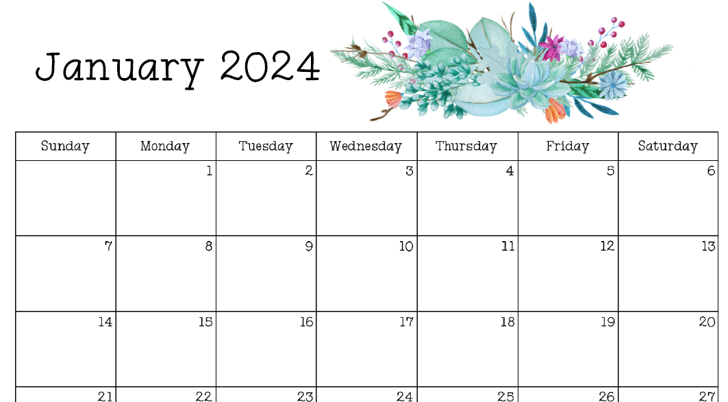 2024 Monthly Calendar- Digital Download