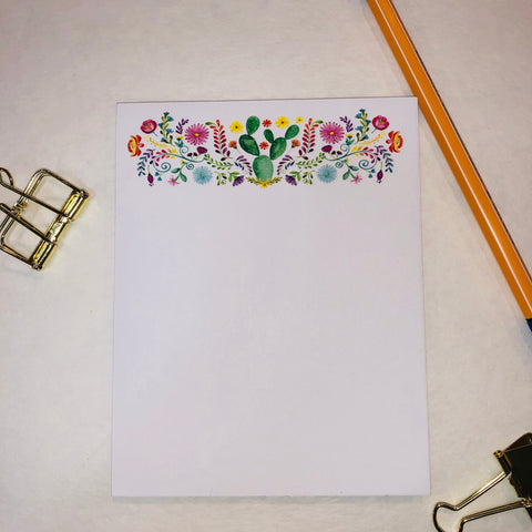 Succulent and Floral Notepad